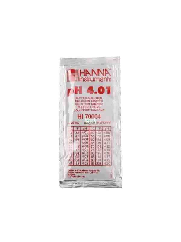 Hanna ijkvloeistof pH 4.01 zakje