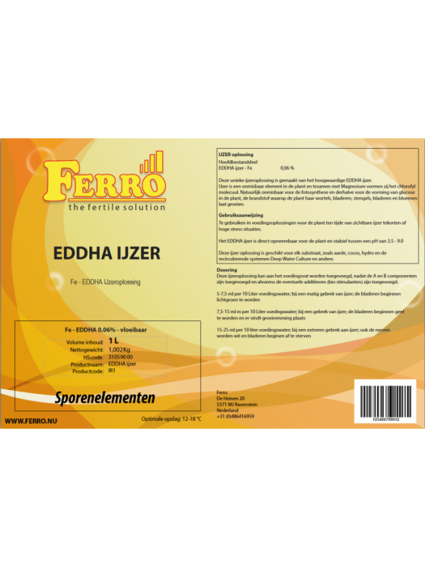 Ferro EDDHA IJzer 1 liter