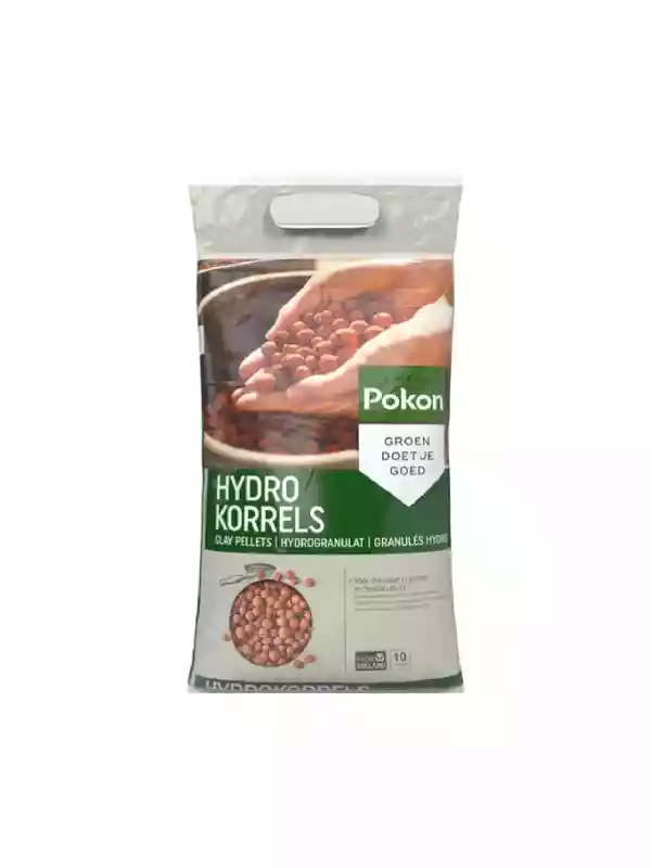 Grote zak Pokon Hydrokorrels 10 liter voor drainage en hydrocultuur