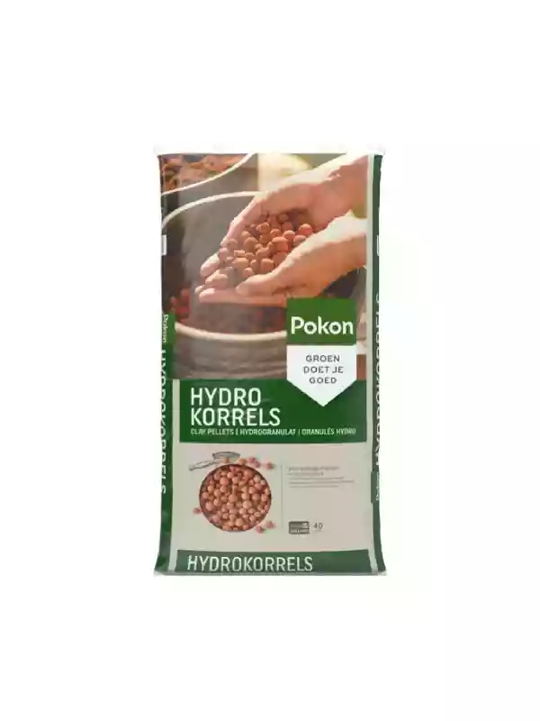XL-voordeelverpakking Pokon Hydrokorrels 40 liter voor grote tuinklus