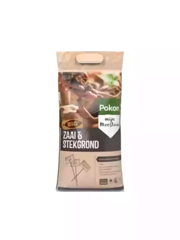 Zak Pokon Zaai- & Stekgrond Bio 10 liter voor zaden en stekjes