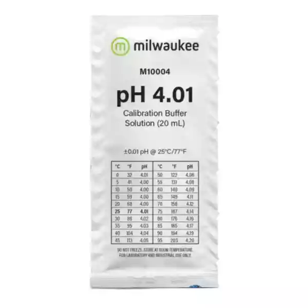 Milwaukee pH 4.01 M10004B sachet 20 ml kalibratievloeistof voor pH-meters