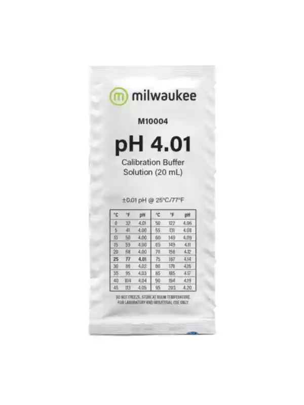 Milwaukee pH 4.01 M10004B sachet 20 ml kalibratievloeistof voor pH-meters