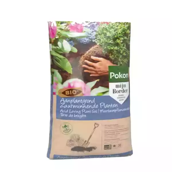 Zak Pokon Bio Aanplantgrond voor Zuurminnende Planten 30 liter voor borders