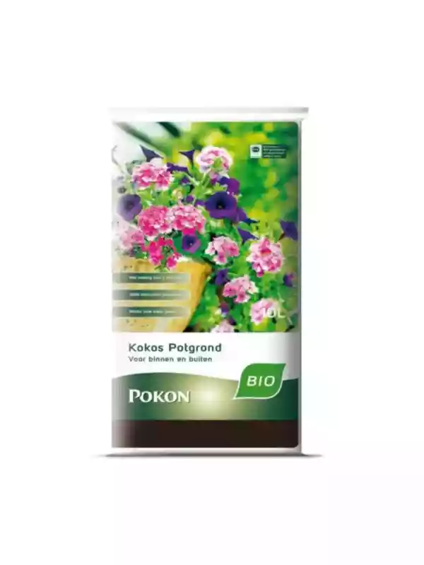 Zak Pokon Bio Kokos Potgrond 10 liter voor duurzaam verpotten