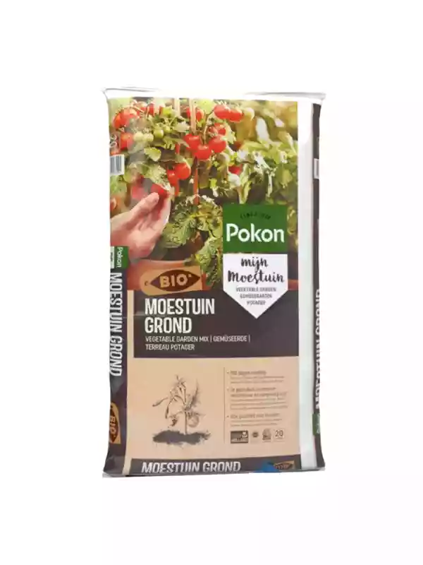 Zak Pokon Bio Moestuin Grond 20 liter voor biologisch kweken