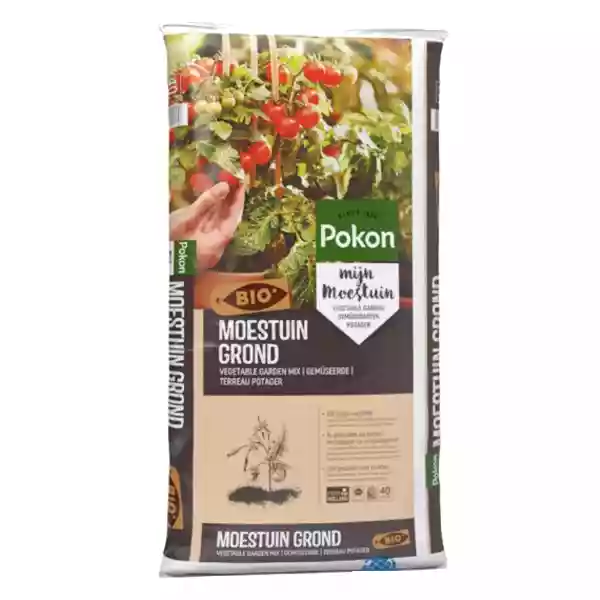 XL-zak Pokon Bio Moestuin Grond 40 liter voor grootschalig kweken