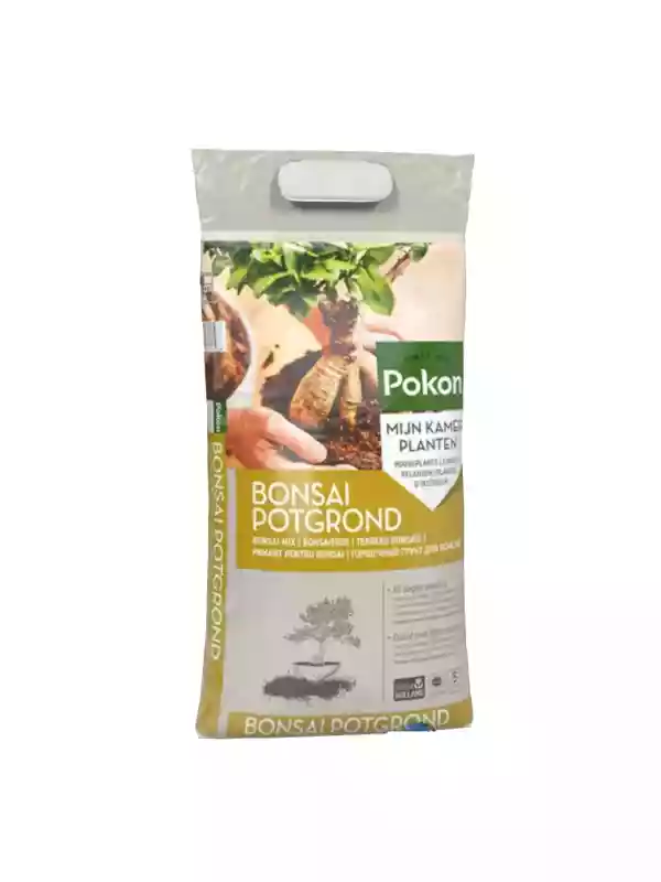 Zak Pokon Bonsai Grond 5 liter voor gezonde bonsaiboompjes