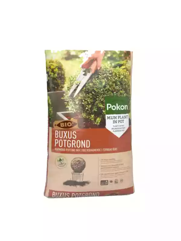 Zak Pokon Buxus Potgrond Bio 30 liter voor buxus en hagen