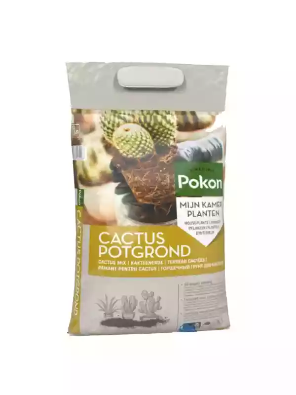 Zak Pokon Cactus Grond 5 liter voor vetplanten en cactussen