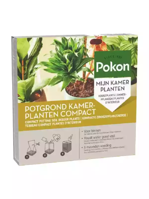 Samengeperst blok Pokon Kamerplanten Kokos Compact Potgrond 10 liter
