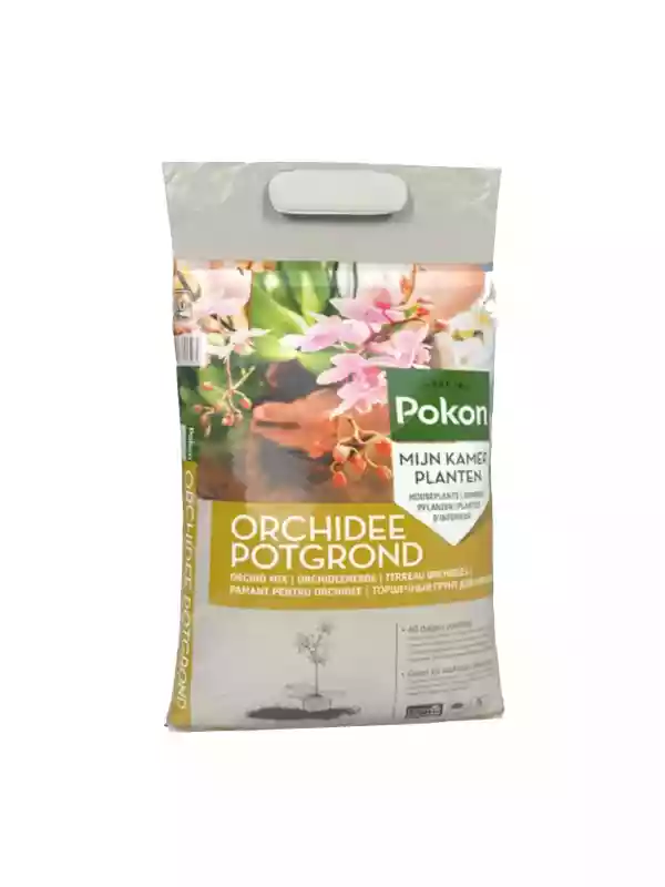Zak Pokon Orchidee Grond 5 liter op basis van boomschors