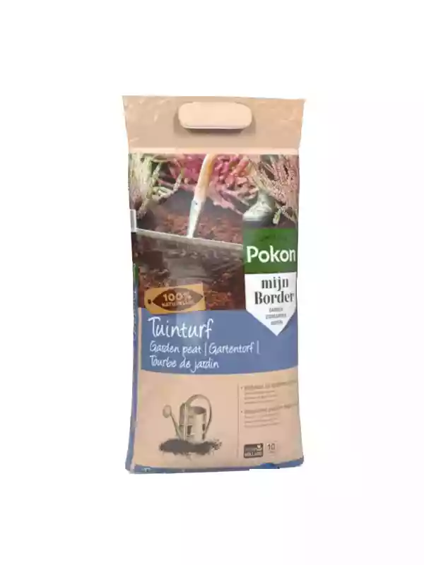 Zak Pokon Tuinturf 10 liter voor bodemverbetering in de tuin