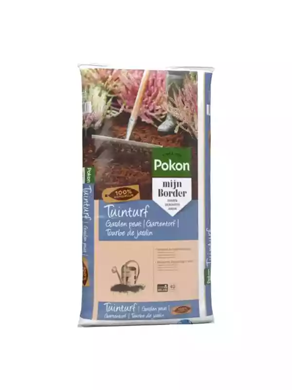 Grote zak Pokon Tuinturf 40 liter voor borderonderhoud
