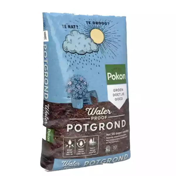 Zak Pokon Waterproof Potgrond Bio 30 liter turfvrij met TerraCottem